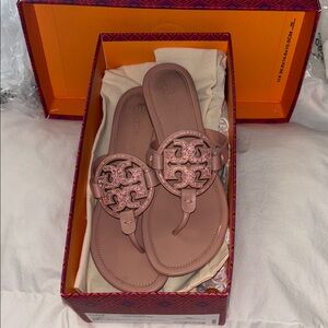 Tory Burch Miller embellished sandals in pink moon size 7.5